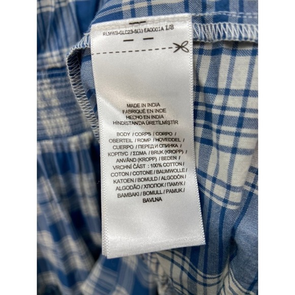 New Polo Ralph Lauren Dress Sz 6 Blue Plaid Smocked Halter Tiered Midi Cotton - Picture 9 of 13